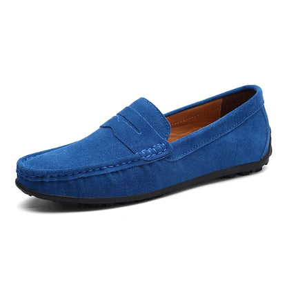 YRZL Men suede Loafers Breathable Driving Outdoor Casual Slip on Shoes for Man Lightweight Comfortable Non Slip Summer Men Shoes