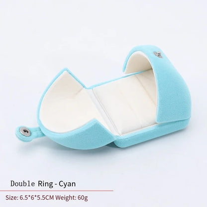 High-Grade Velvet Double Open Jewelry Gift Box, Rings Necklaces Earrings Bracelets Holder for Engagement,Christmas & Anniversary
