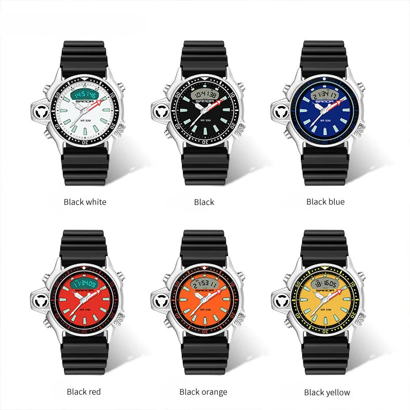 CQ346 New European and American large dial Men watch sports outdoor waterproof quartz watch fashion clock gift，watches for man