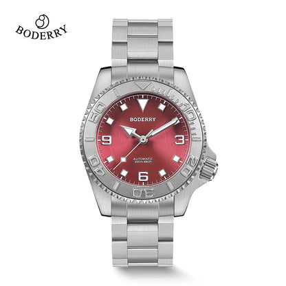Boderry ADMIRAL Diver Watches 3-Hand No Date 200M Waterproof Titanium Automatic Mechanical Luxury Wristwatch For Men