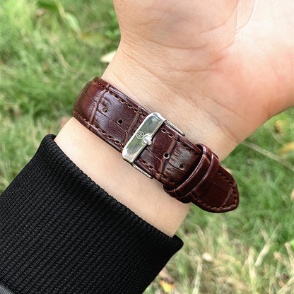 PABLO RAEZ Brand New Fashion Casual Man Watch Auto Date Luxury Business Wristwatch High Quality Brown Leather Popular Male Clock