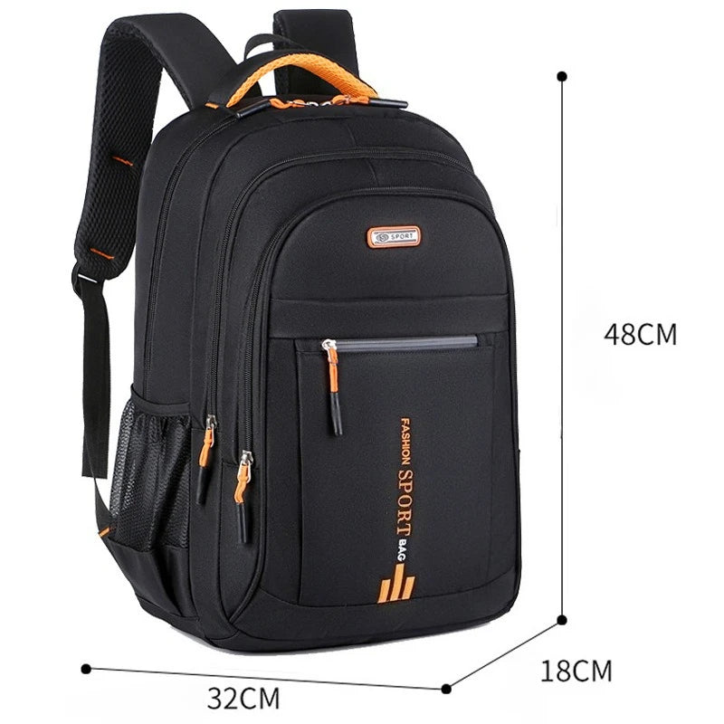 Men's Backpacks Oxford Waterproof Rucksack Business Computer Bag Casual Travel Backpack Senior HighSchool Student Schoolbag 2025