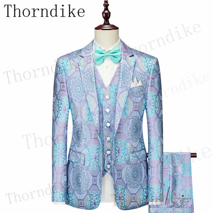 Thorndike 3 Pcs Set Blazers Pants Vest / 2022 New Men's Business Professional Classic Fashion Banquet Suits Coat Waistcoat