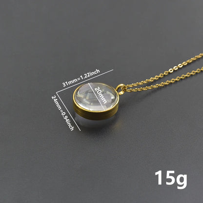 New Mix Size Round Living Memory Photo Locket Pendant Necklace Biconvex Glass Twist Stainless Steel Necklaces For Women Men Gift