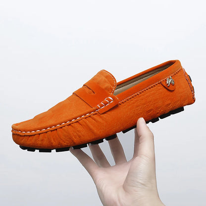 2025 New Handmade Beanie Shoes Men's Light Luxury Crocodile Pattern Trendy Easiest for Match Slip-On Lazy Loafers Men's and Women's Driving Trendy Shoes