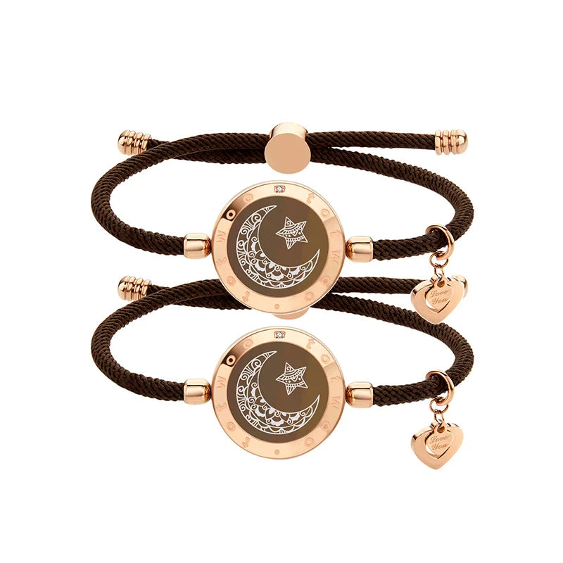 Totwoo Romantic Couple Gift Smart Bluetooth Bracelets with Vibration Reminder for iOS Android Long Distance