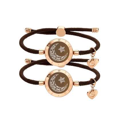 Totwoo Romantic Couple Gift Smart Bluetooth Bracelets with Vibration Reminder for iOS Android Long Distance