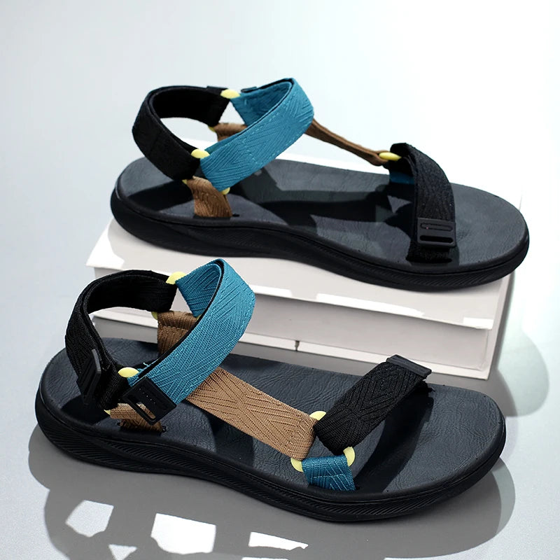 Summer Outdoor Wadable Sandals Man Arch Support Yoga Mat Insole Gladiator Open Beach Slippers Antiskid Durable Flat Men Shoe