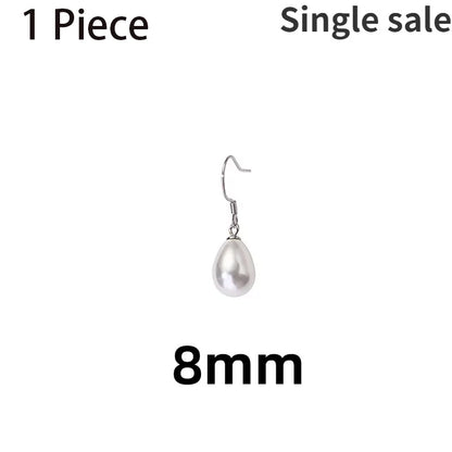 Real 925 Sterling Silver 1 Piece Baroque Pearl Hoop Earrings for Women Trendy Fine Jewelry Minmalist Water Drop Accessory
