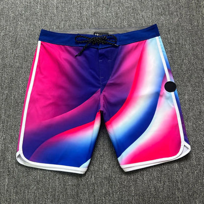 Plus size 28 38 Men's Beach Board Shorts 4-way Stretch Casual Sport Quick dry Waterproof Swim Surfing Diving Bermuda Trunks
