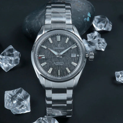 Cronos GS New 39mm Texture Luxury Men Business Dress Watches SW200 Automatic Mechanical Waterproof 100m  Female End Links L6037M