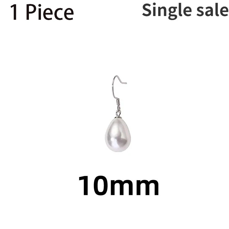 Real 925 Sterling Silver 1 Piece Baroque Pearl Hoop Earrings for Women Trendy Fine Jewelry Minmalist Water Drop Accessory