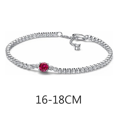Hot selling 925 sterling silver sparkling red heart series set, light luxury jewelry set, DIY charming jewelry, birthday gift