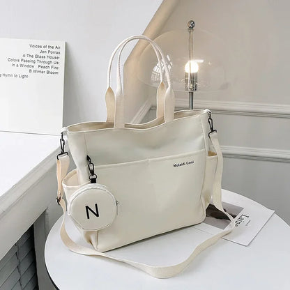 Women Shoulder Crossbody Bag Japanese Canvas Tote Messenger Bag for Student 2025 Ladies Hand Bags Female Handbag Bolsa Feminina