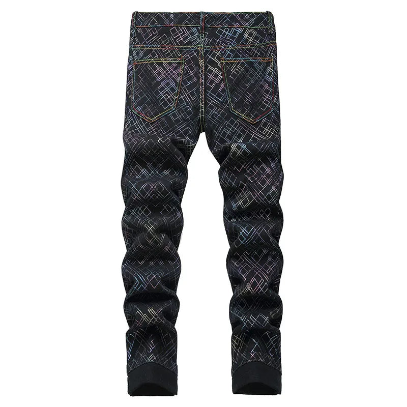 2024 New Fashion Autumn Winter Men Skinny Elastic Jeans Mens Slim Fit Biker Denim Cotton Straight Pants jeans para hombre