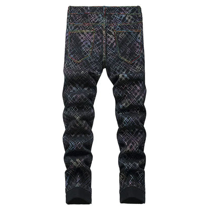 2024 New Fashion Autumn Winter Men Skinny Elastic Jeans Mens Slim Fit Biker Denim Cotton Straight Pants jeans para hombre