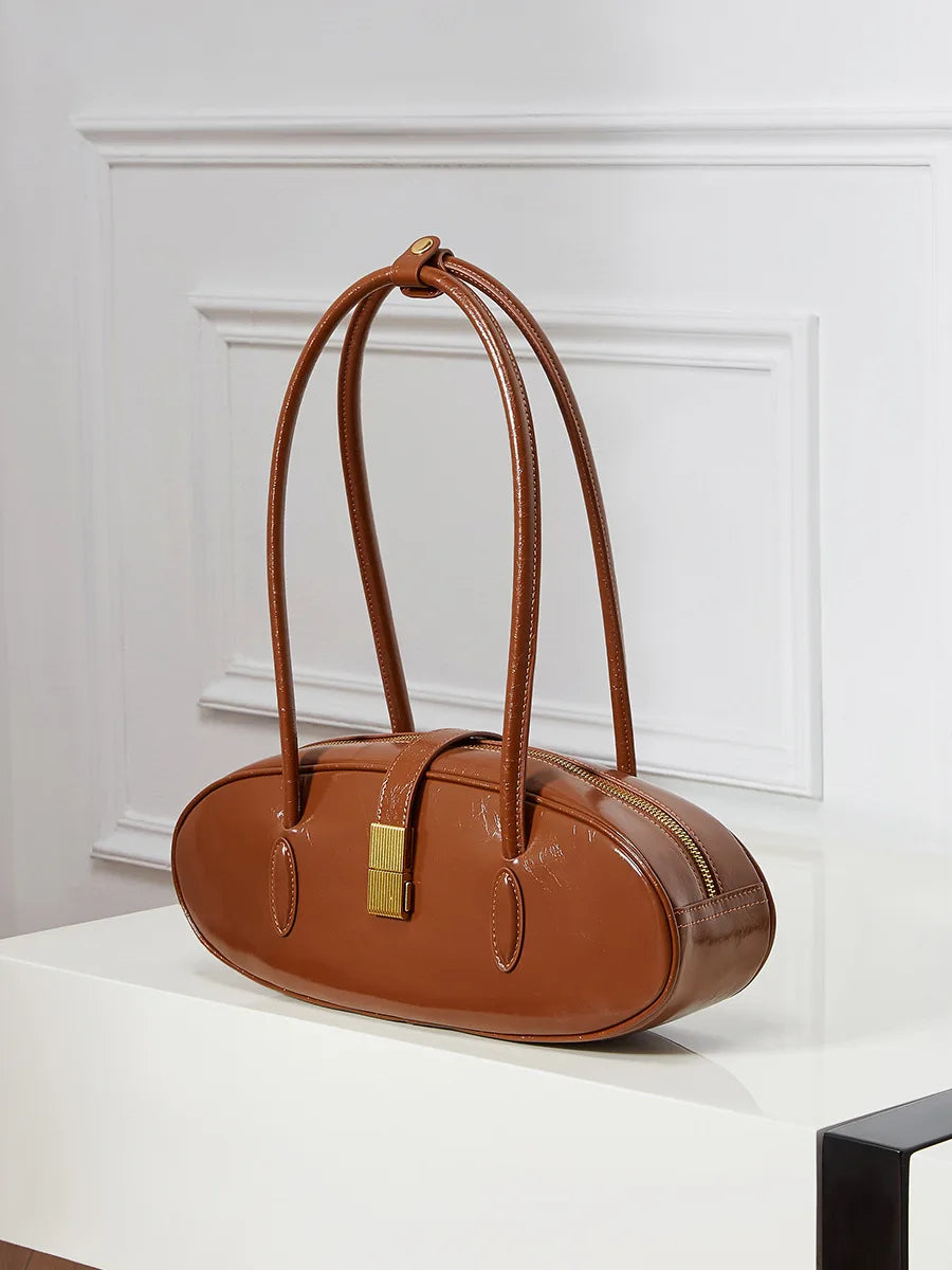 YANATARI underarm cowhide Genuine leather handbags women vintage shoulder bag female luxury bag high quality long bag