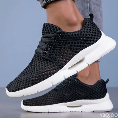 Spring and Autumn Lightweight Breathable Mesh Solid Color Strap Sports Shoes Anti slip Outdoor Breathable Men's Running Shoes
