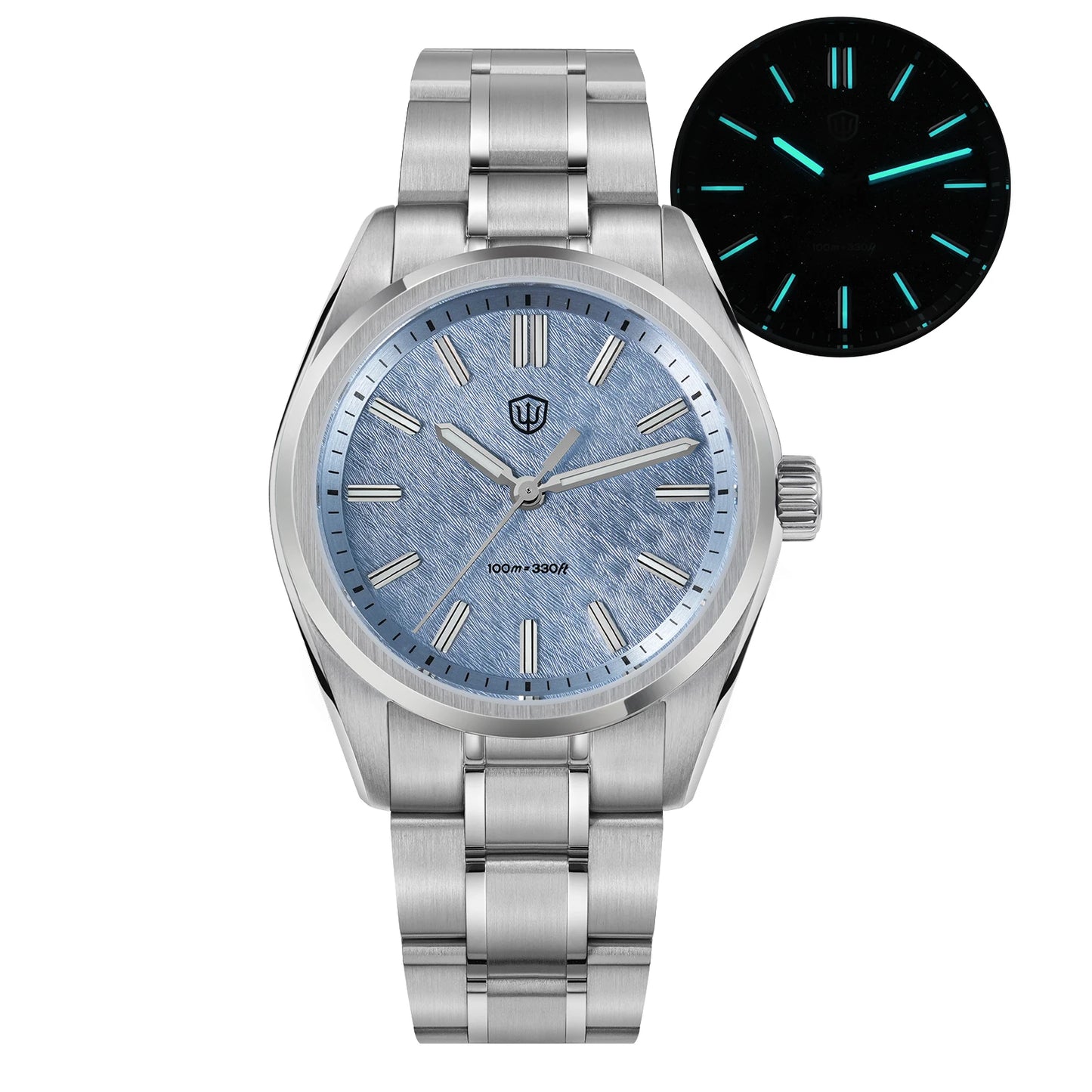 Watchdives WD0003B ‌Aventurine Dial Watch VH31 Quartz Movement Sapphire Crystal BGW9 Luminous 100m Waterproof 36mm Vintage Watch