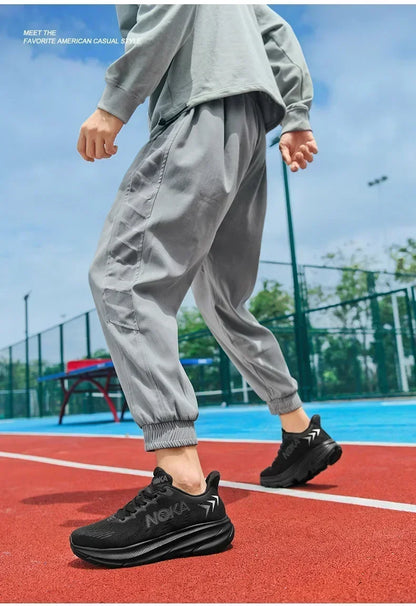 Men's Running Shoes Breathable Cushioning Couple Non-Slip Outdoor Jogging Trainer Race Sneakers Luxury shoes Mesh Off-road Shoes