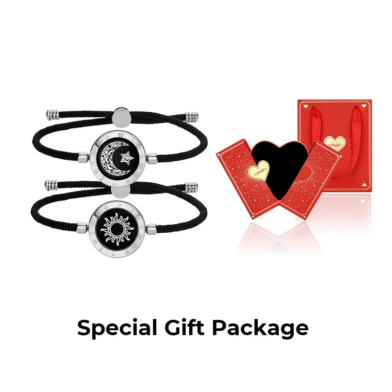 Totwoo Romantic Couple Gift Smart Bluetooth Bracelets with Vibration Reminder for iOS Android Long Distance