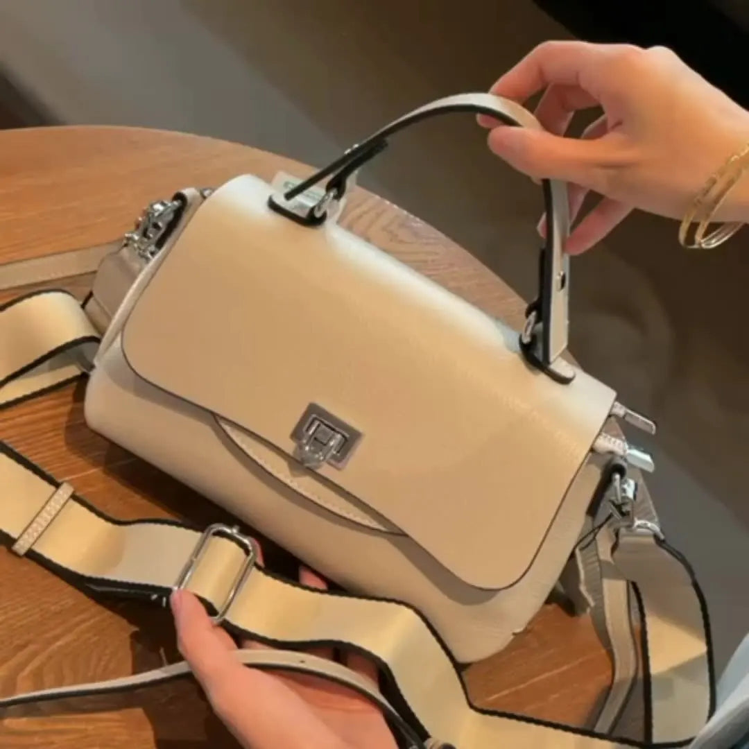 Genuine Leather Women's Bags Fashion Ladies Casual Handbags Soft Cow Leather Versatile One Shoulder Messenger Bag High Quality