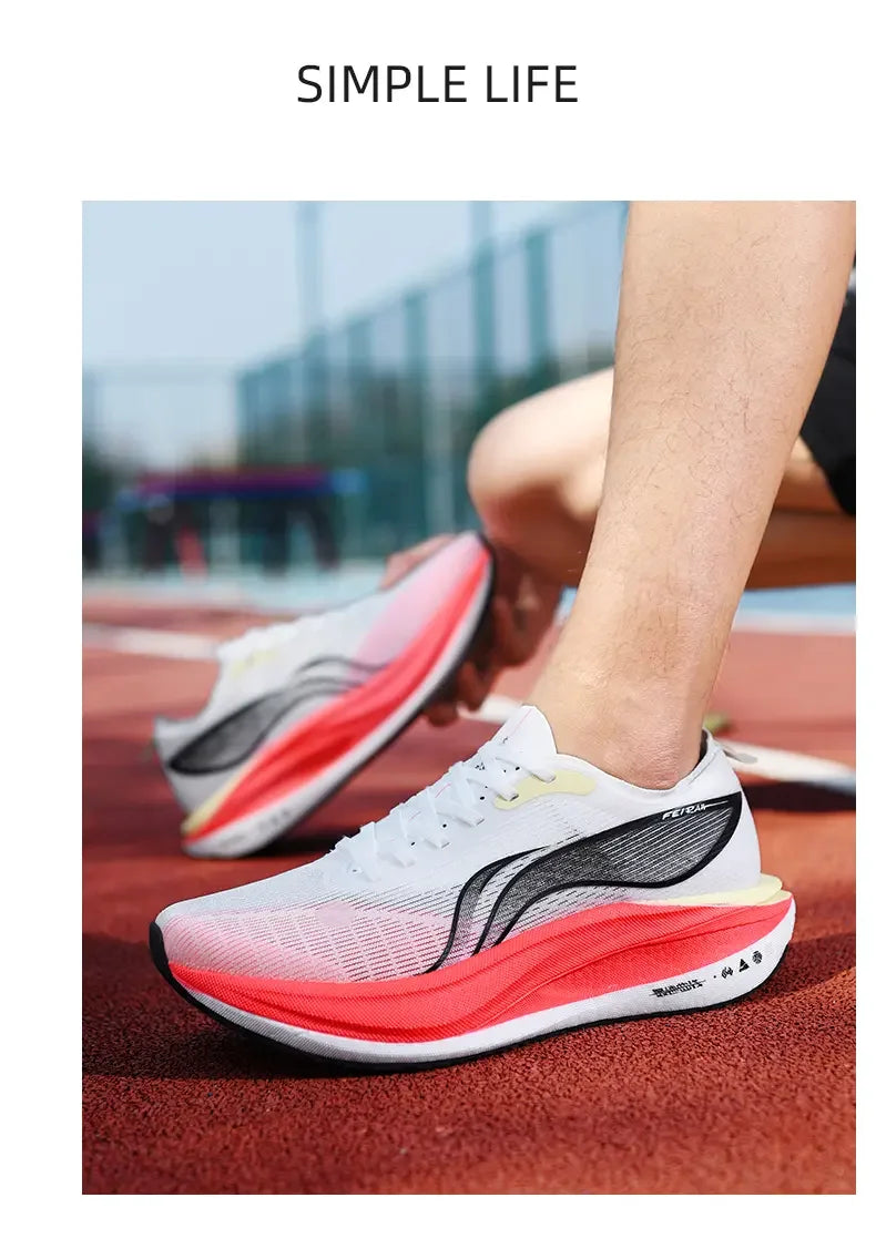 Men's Shoes Fashion Running Shoes Casual Breathable Mesh Surface Carbon Plate Rubber Outsole Red Rabbit Limited Sports Shoes
