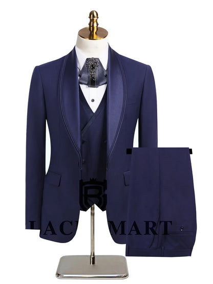 Men's Three-piece Wedding Tuxedo (Jacket + Vest + Pants) Fashion Show Concert Groom Engagement Cocktail Summer Party Men's Suit