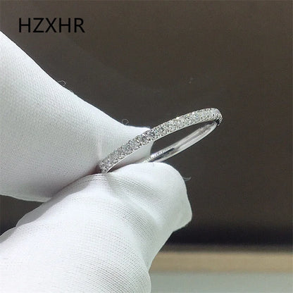 Platinum Pt950 Brilliant Cut Total 0.5 ct Pass Diamond Tester Micro D Color Moissanite Cocktail Ring for Women Classic Jewelry