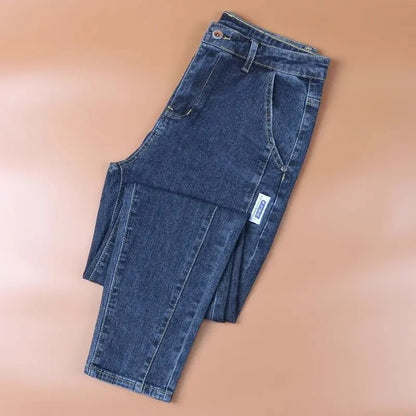 New Casual Spring Autumn Slim Pencil Jeans for Men Light Grey Korean Luxury Clothing Brand Clothes New Jeans Kpop Trousers