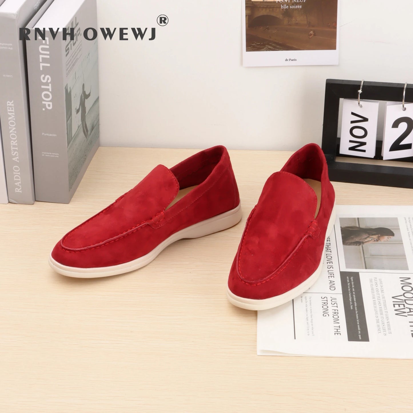 Suede Leather Men's Loafers Spring and Autumn Casual Soft Sole Shoes High Quality Cashmere Fashion Trends Flat Shoes