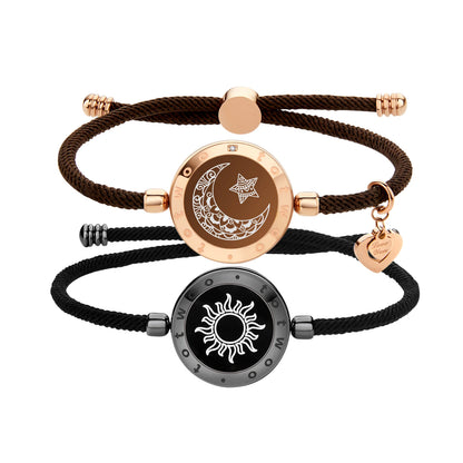 Totwoo Romantic Couple Gift Smart Bluetooth Bracelets with Vibration Reminder for iOS Android Long Distance
