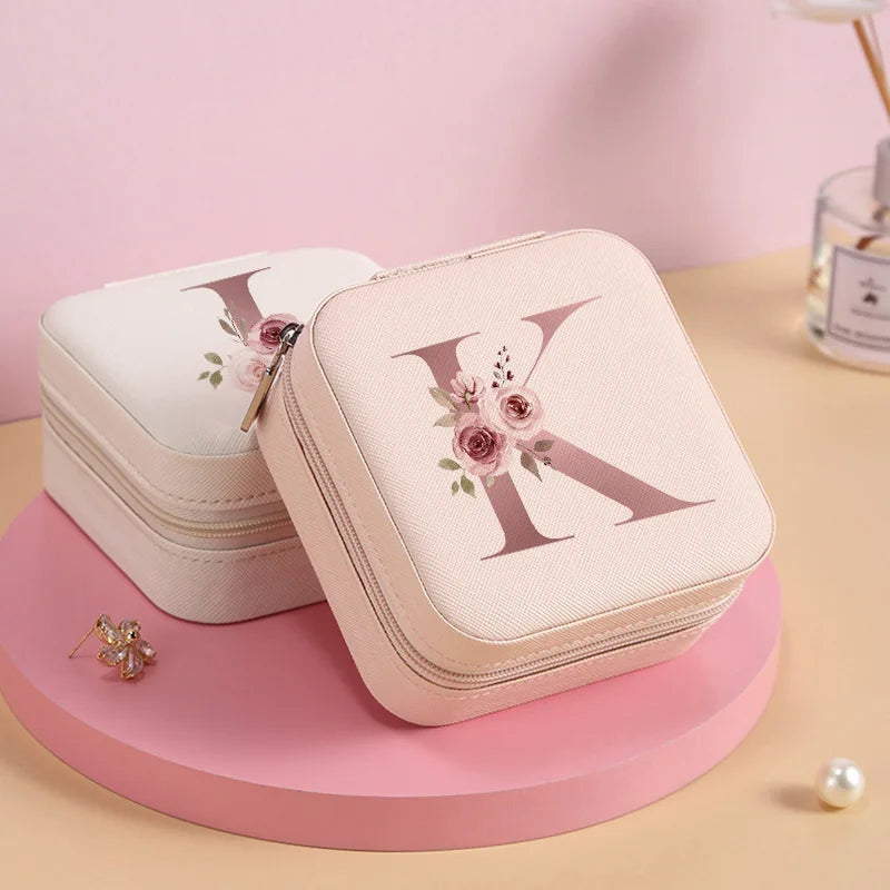 Portable Mini Jewelry Storage Box Travel Organizer Jewelry Case Leather Storage Earrings Necklace Ring Jewelry Organizer Display