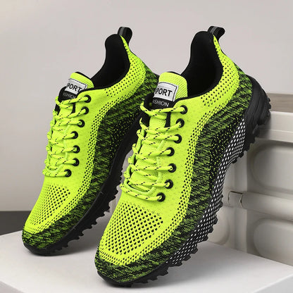 Summer Men's New Mesh Strap Tennis Sports Running Shoes Large Breathable Work and Leisure Vulcanized Shoes Zapatillas Hombre