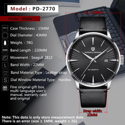 2025 New PAGANI DESIGN Fashion Brand Mechanical Men Watch 100M Waterproof Luxury Automatic Male Wrist Watch Sport Clock