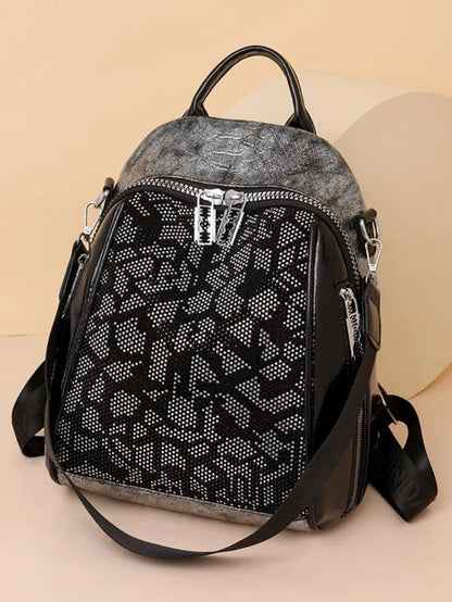 Fashion Large Capacity Commuter Women's Backpack Girls Leisure Travel Storage Bag Soft Leather Waterproof Korean Style Shoulder