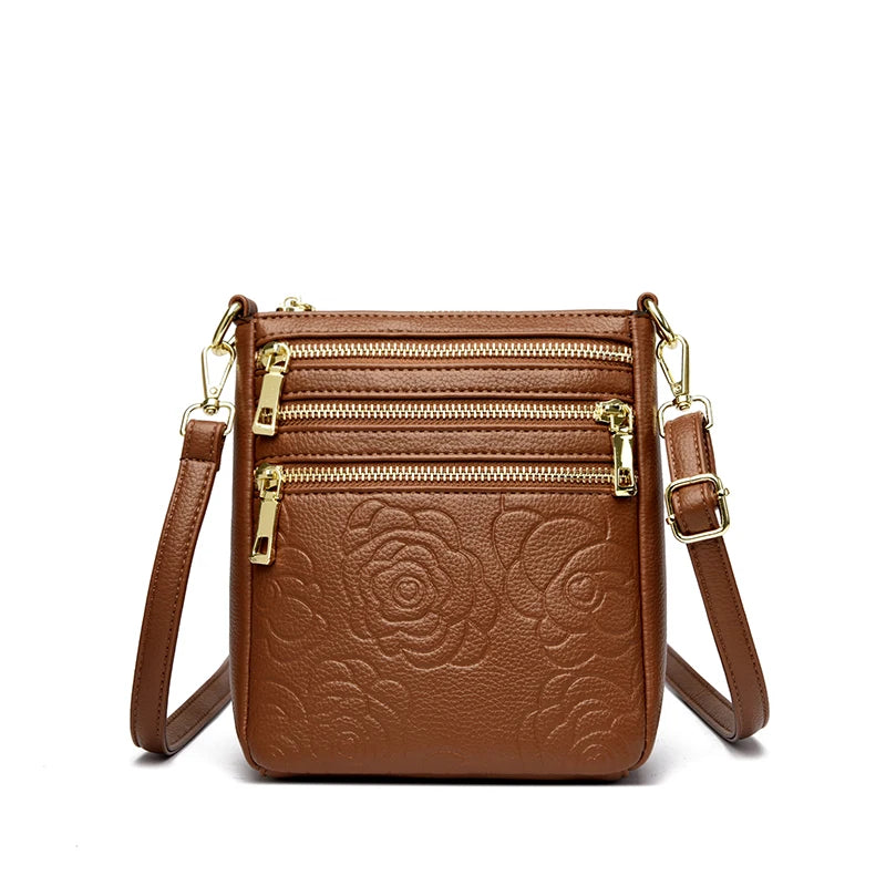 Three Zippers Design Crossbody Bags for Women Soft Leather Handbags High Quality Shoulder Bag Bolsa Women Messenger Bags Sac