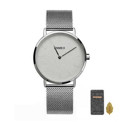 High Quality Matte Texture Dial, Stainless Steel Mesh Strap,Stylish Unisex Watch for Dad & Daily Wear,Best Gifts For Friends.