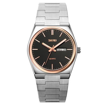 SKMEI 9288 Mens Waterproof Business Wristwatches Man reloj hombre  Casual Quartz Clock Male Full Steel Time Week Sports Watch