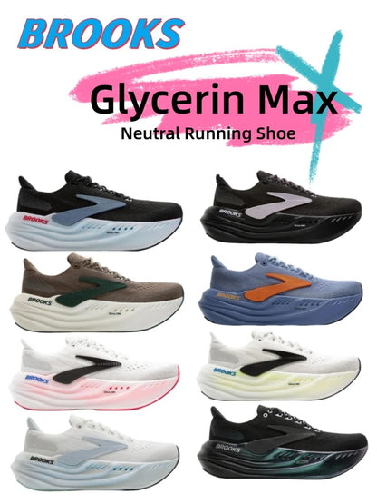 Original Brooks Glycerin Max Neutral Running Shoes Walking Shoe Men’s Women’s Casual Sneakers