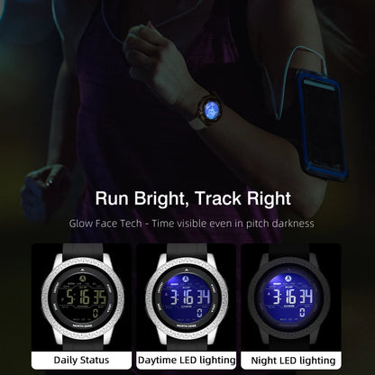 NORTH EDGE NEW APOLLO Men's Digital Watch Sports Waterproof 50M Wristwatches Dual Time Pedometer Stopwatch Alarm Clock For Women