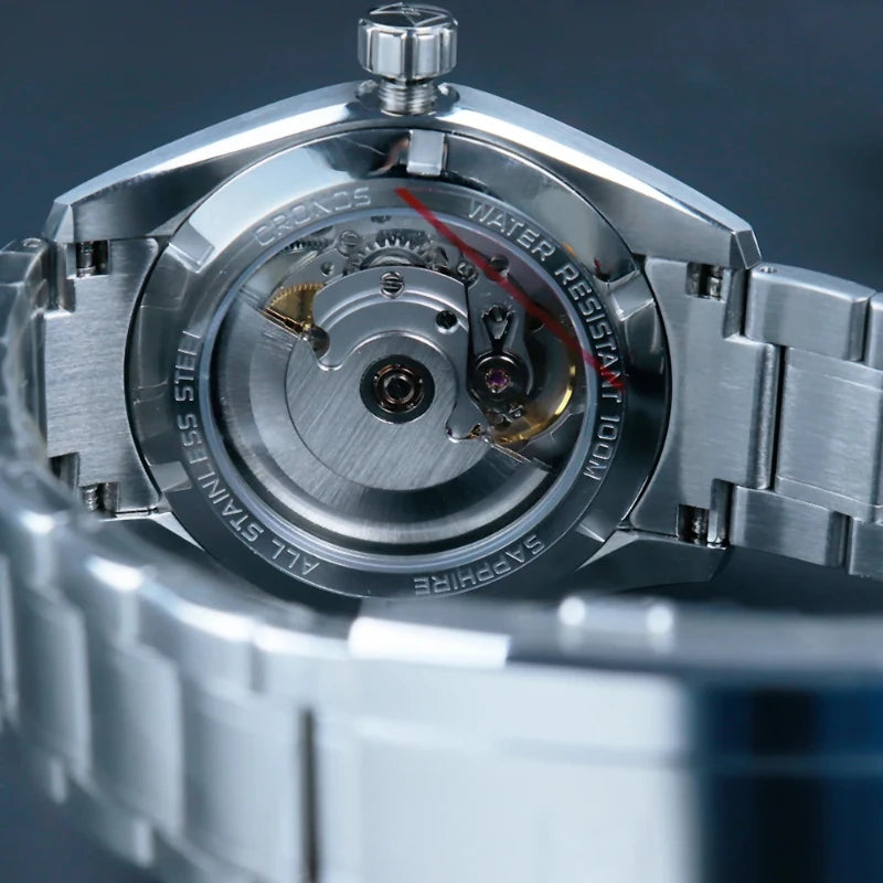 Cronos GS New 39mm Texture Luxury Men Business Dress Watches SW200 Automatic Mechanical Waterproof 100m  Female End Links L6037M