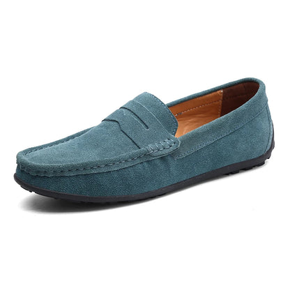 YRZL Men suede Loafers Breathable Driving Outdoor Casual Slip on Shoes for Man Lightweight Comfortable Non Slip Summer Men Shoes