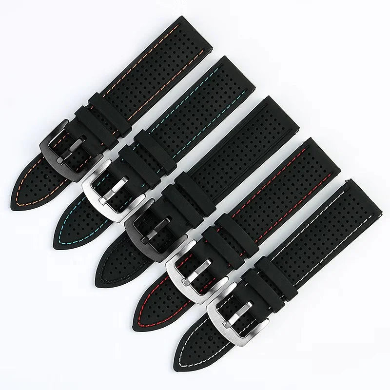 For Mido Watch with Silicone Soft Waterproof Commander Series Helmsman Series Orange Rudder Beren Saili Series Men's 20 22 24mm