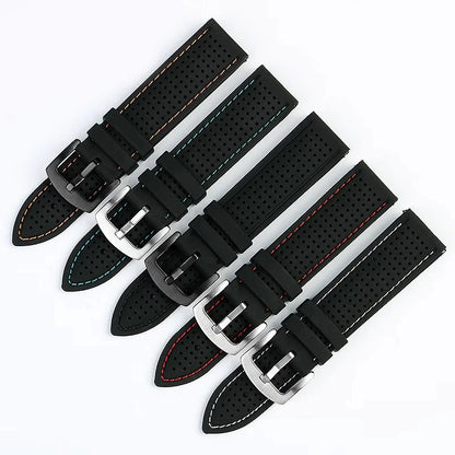 For Mido Watch with Silicone Soft Waterproof Commander Series Helmsman Series Orange Rudder Beren Saili Series Men's 20 22 24mm