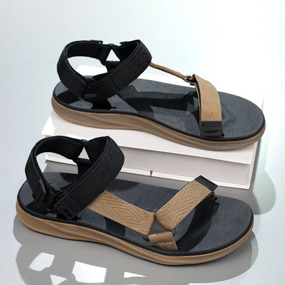 Summer Outdoor Wadable Sandals Man Arch Support Yoga Mat Insole Gladiator Open Beach Slippers Antiskid Durable Flat Men Shoe