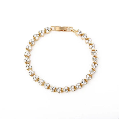 Delysia King 3 Color Women FashionZircon Inlaid Heart Bracelet