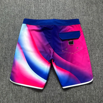 Plus size 28 38 Men's Beach Board Shorts 4-way Stretch Casual Sport Quick dry Waterproof Swim Surfing Diving Bermuda Trunks