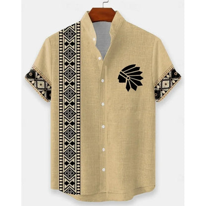 Men's New Linen Hawaiian Shirt 3D Fashion Short Sleeve Casual Urban Trend Summer Comfort Vacation