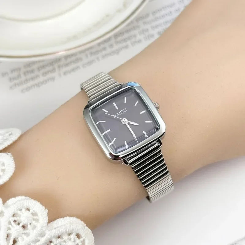 Retro Steel Strap Watch for Women Luxury Gift Square Quartz Watch Students Casual Ladies Wristwatch Dropshipping Reloj Mujer